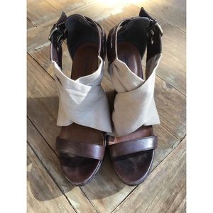 halogen brown wedges